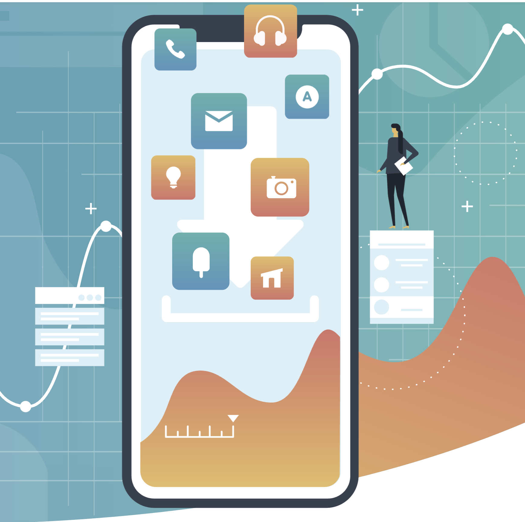 FeedMob platform illustration